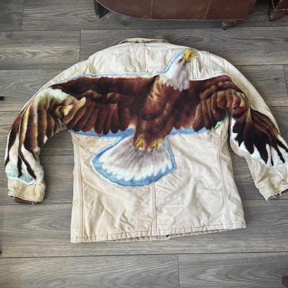Vintage Carhartt Customized Eagle lined quilted jacket rancher chore Detroit - Picture 2 of 16